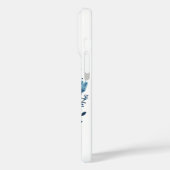 Coques Case-Mate iPhone Motif floral bleu folk (Verso / Gauche)