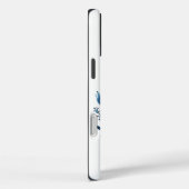 Coques Case-Mate iPhone Motif floral bleu folk (Verso / Droite)