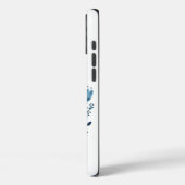 Coques Case-Mate iPhone Motif floral bleu folk (Verso / Gauche)