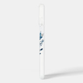 Coques Case-Mate iPhone Motif floral bleu folk (Verso / Gauche)