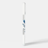 Coques Case-Mate iPhone Motif floral bleu folk (Verso / Droite)