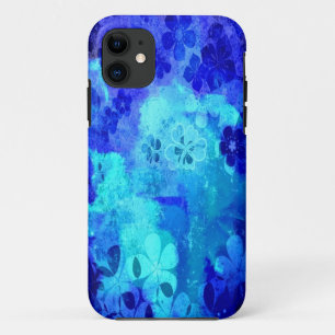 Coque Case-Mate Pour iPhone motif floral bleu gris vintage 4