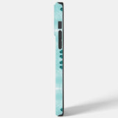 Coques Case-Mate iPhone Motif floral, bleu Turquoise (Verso / Gauche)