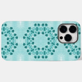 Coques Case-Mate iPhone Motif floral, bleu Turquoise (Verso (horizontal))