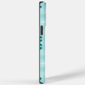 Coques Case-Mate iPhone Motif floral, bleu Turquoise (Verso / Droite)