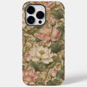 Coque Pour Pour iPhone 14 Pro Max Motif floral botanique de lotus aquatique vintage