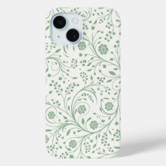 Coque Pour iPhone 15 Motif floral botanique élégant – Nature minimale