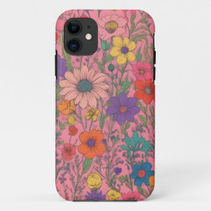 Case-Mate iPhone Case Motif floral coloré sur rose