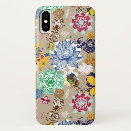 Coques Case-Mate iPhone Motif floral dans le rétro style 3 (Dos)