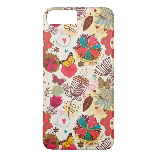 Coques Case-Mate iPhone Motif floral dans le rétro style 4 (Dos)