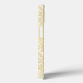 Coques Case-Mate iPhone Motif floral de feuille d'or (Verso / Droite)
