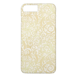 Coque iPhone 7 Plus Motif floral de feuille d'or