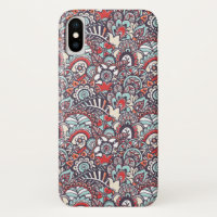 Motif floral de griffonnage de Paisley