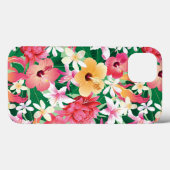 Coques Case-Mate iPhone Motif floral de ketmie tropicale (Verso (horizontal))