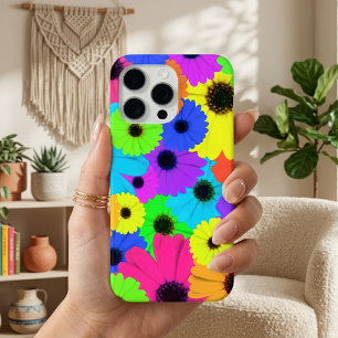 Coque iPhone 15 Pro Max Motif floral de marguerite psychédélique coloré