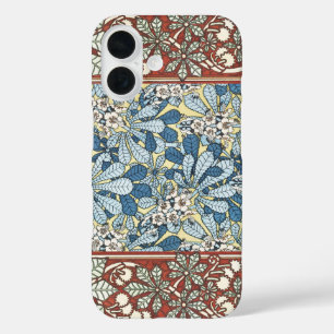 Coques iPhone 16 Motif floral de marronnier Art nouveau vintage