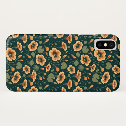 Coques Case-Mate iPhone Motif floral de Nasturtium actif (Dos (Horizontal))