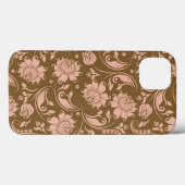 Coques Case-Mate iPhone Motif floral de rose et de brun (Verso (horizontal))