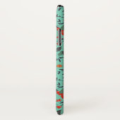 Coques Case-Mate iPhone Motif floral en Monogramme Turquoise et orange et  (Dos/Droite)