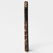 Coques Case-Mate iPhone Motif floral Faux brillant or personnalisé (Dos/Gauche)