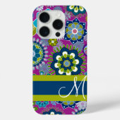 Coques Case-Mate iPhone Motif floral fillette avec Monogramme (Verso)