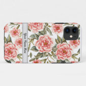 Coques Case-Mate iPhone Motif Floral Fleurs de Camellia (Dos (Horizontal))