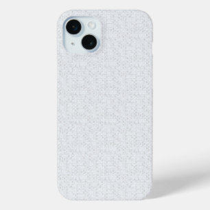 Coque iPhone 15 Mini Motif floral géométrique gris clair