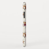 Coques Case-Mate iPhone Motif Floral Gris Or Maroon Ditsy (Dos/Droite)