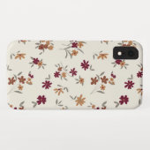 Coques Case-Mate iPhone Motif Floral Gris Or Maroon Ditsy (Dos (Horizontal))