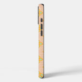 Coques Case-Mate iPhone Motif floral hexagonal sur fond pêche (Verso / Gauche)