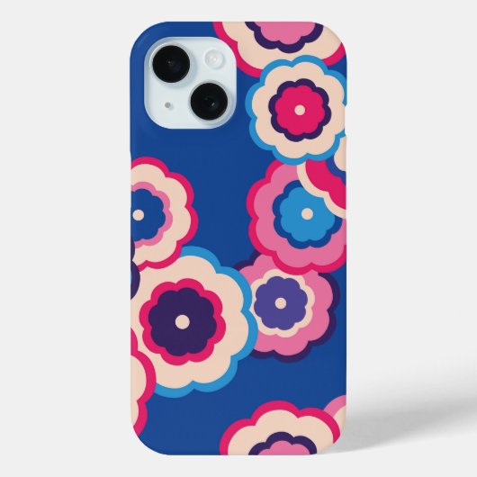 Coques Case-Mate iPhone Motif floral hippie rétro (Verso)