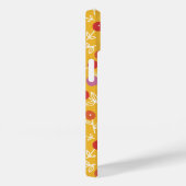 Coques Case-Mate iPhone Motif floral jaune vif (Verso / Droite)