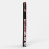 Coques Case-Mate iPhone Motif floral marron abstrait 2 (Dos/Droite)