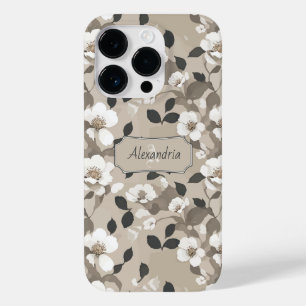 Coque Pour iPhone 14 Pro Motif floral moderne minimaliste roses sauvages