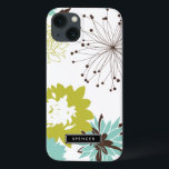 iPhone 13 Coque Motif Floral Mood Mini boîtier iPad personnalisé<br><div class="desc">Coque ipad personnalisable avec chartreuse,  motif floral bleu et marron. D'autres couleurs et articles similaires sont disponibles dans mon magasin.</div>