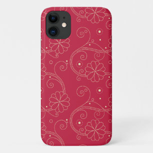 Coque Case-Mate Pour iPhone Motif Floral, Motif De Fleurs, Points, Rouge