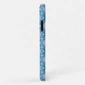 Coques Case-Mate iPhone motif floral ouvert Abstrait en bleu clair (Dos/Droite)
