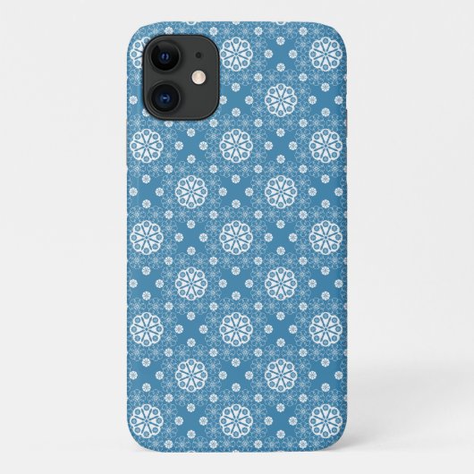 Coques Case-Mate iPhone motif floral ouvert Abstrait en bleu clair (Dos)