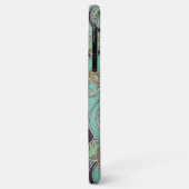 Coques Case-Mate iPhone Motif floral paisley turquoise bleu foncé chic (Dos/Gauche)