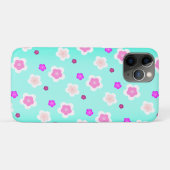 Coques Case-Mate iPhone Motif floral pourpre dégradé printanier moderne (Dos (Horizontal))