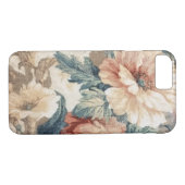 Coques Case-Mate iPhone motif floral rétro (Dos (Horizontal))