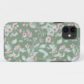 Coques Case-Mate iPhone Motif floral rose et rousse Coque-Mate iPhone ca (Dos (Horizontal))