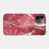 Coques Case-Mate iPhone Motif Floral Rouge Et Blanc (Dos (Horizontal))