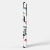 Coques Case-Mate iPhone Motif floral rouge foncé (Verso / Droite)