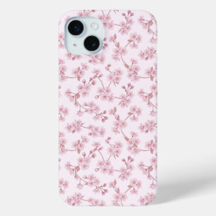 Coque iPhone 15 Mini Motif floral sans couture de fleurs de cerisier ro