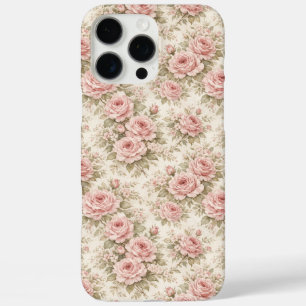 Coques iPhone 16 Pro Max Motif floral sans couture de rose vintage élégant