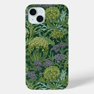 Coque iPhone 15 Mini Motif floral sans couture de style William Morris