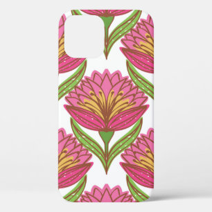 Case-Mate iPhone Case Motif floral sans soudure. Fleurs rouge vif sur le