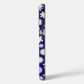 Coques Case-Mate iPhone Motif floral sur fond bleu (Verso / Gauche)