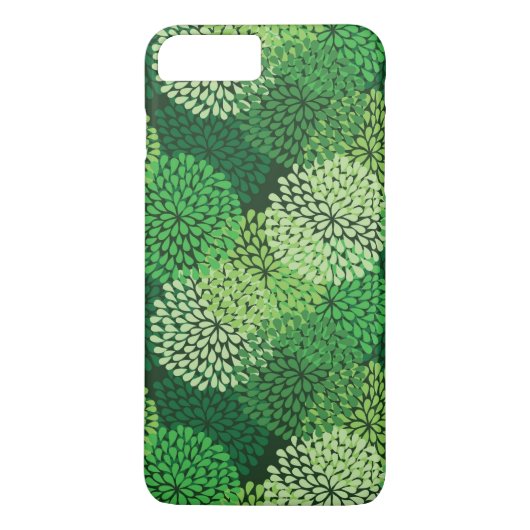 Coques Case-Mate iPhone Motif floral vert (Dos)